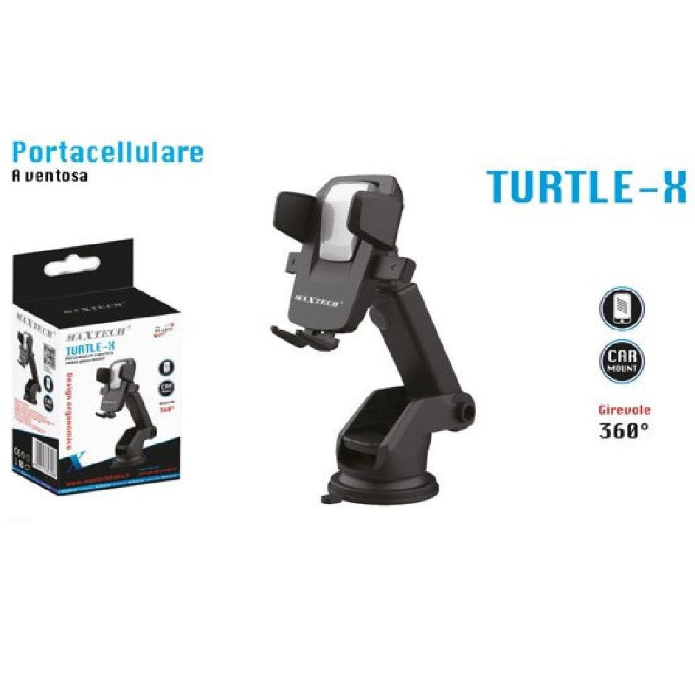 Trade Shop - Portacellulare A Ventosa Per Smartphone Universale Da Auto In Pvc Maxtech Pt-c015 -