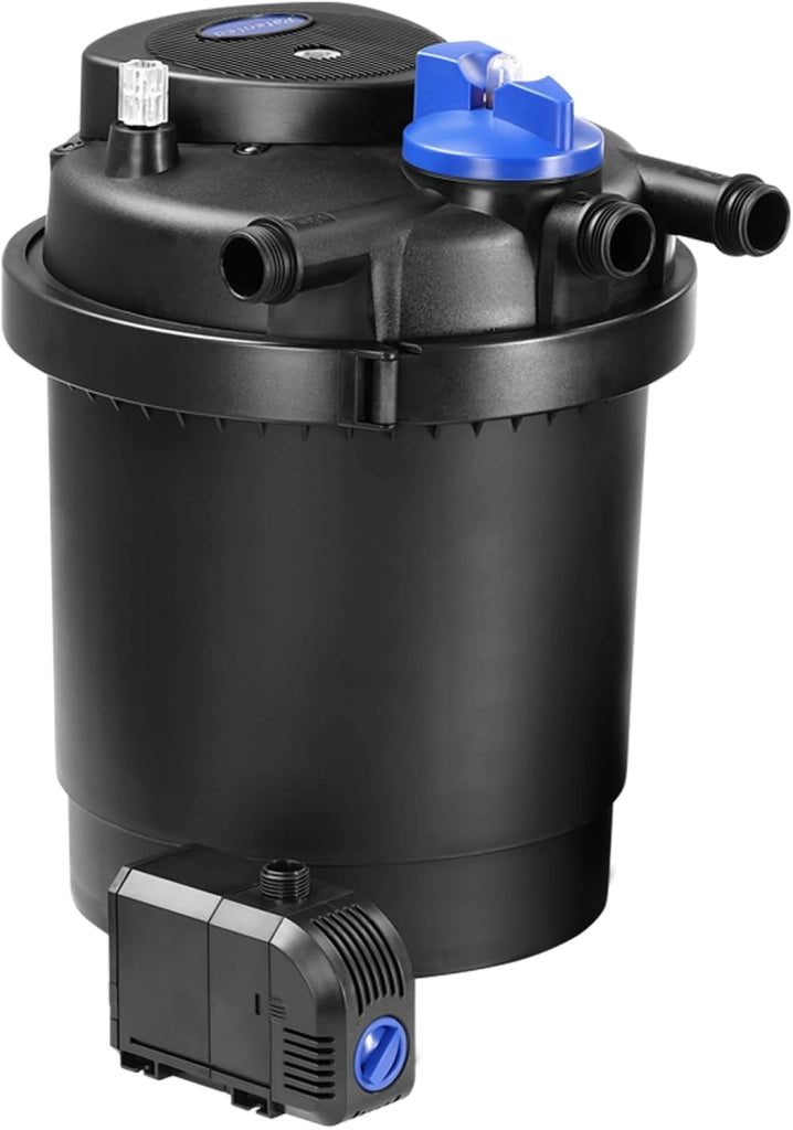 Filtro a Pressione per Laghetto con UVC 16L 6000 L/H 11 Watt Set Completo Pompa Potente