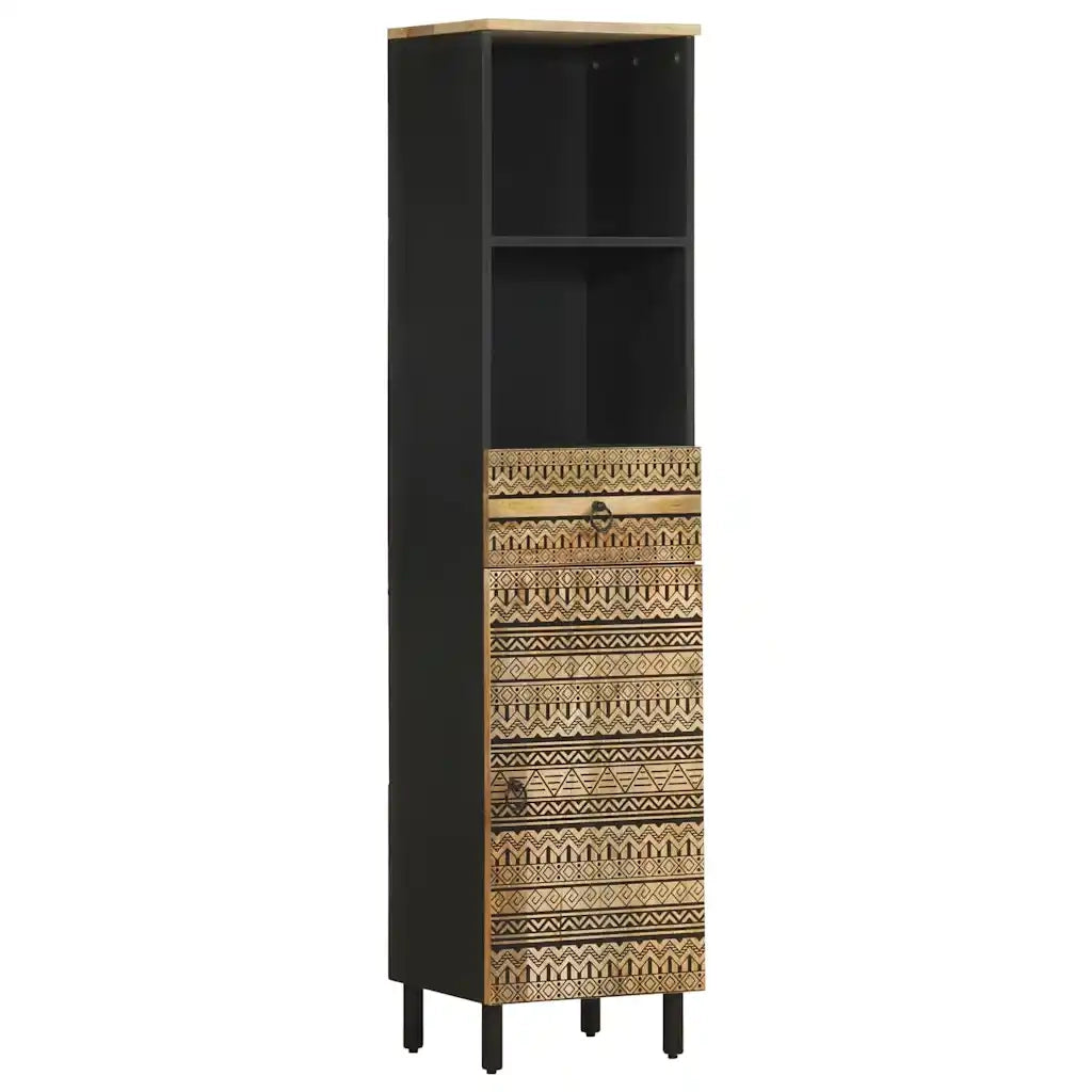 Mobile da Bagno 38x33,5x160 cm in Legno Massello di Mango