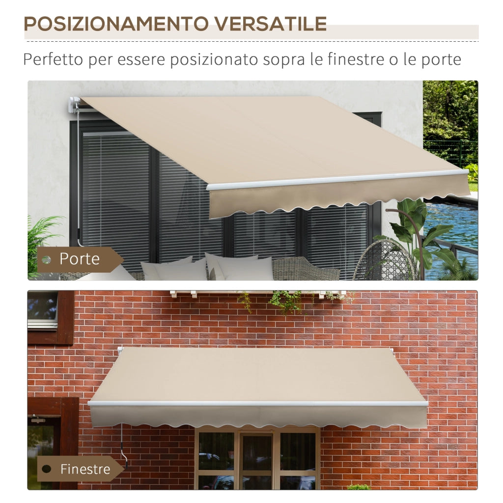 Tenda da Sole Avvolgibile a Bracci ¨C zephmum ¨C Crema 350x250 cm