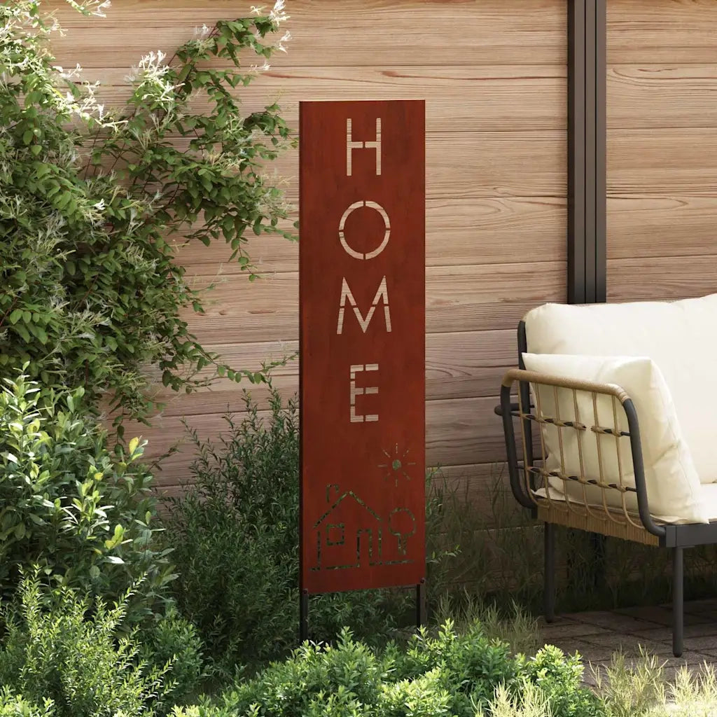 vidaXL Schermo per privacy in giardino Traforo Ruggine 32 x 140 cm