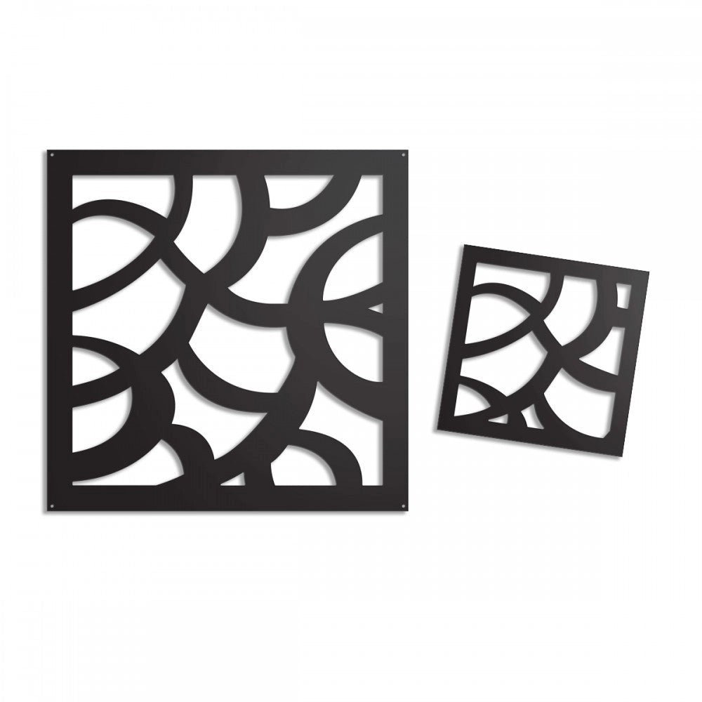 ROOTS - Pannello in PVC traforato - Parasole Colore: nero, Misura: 98x98 cm