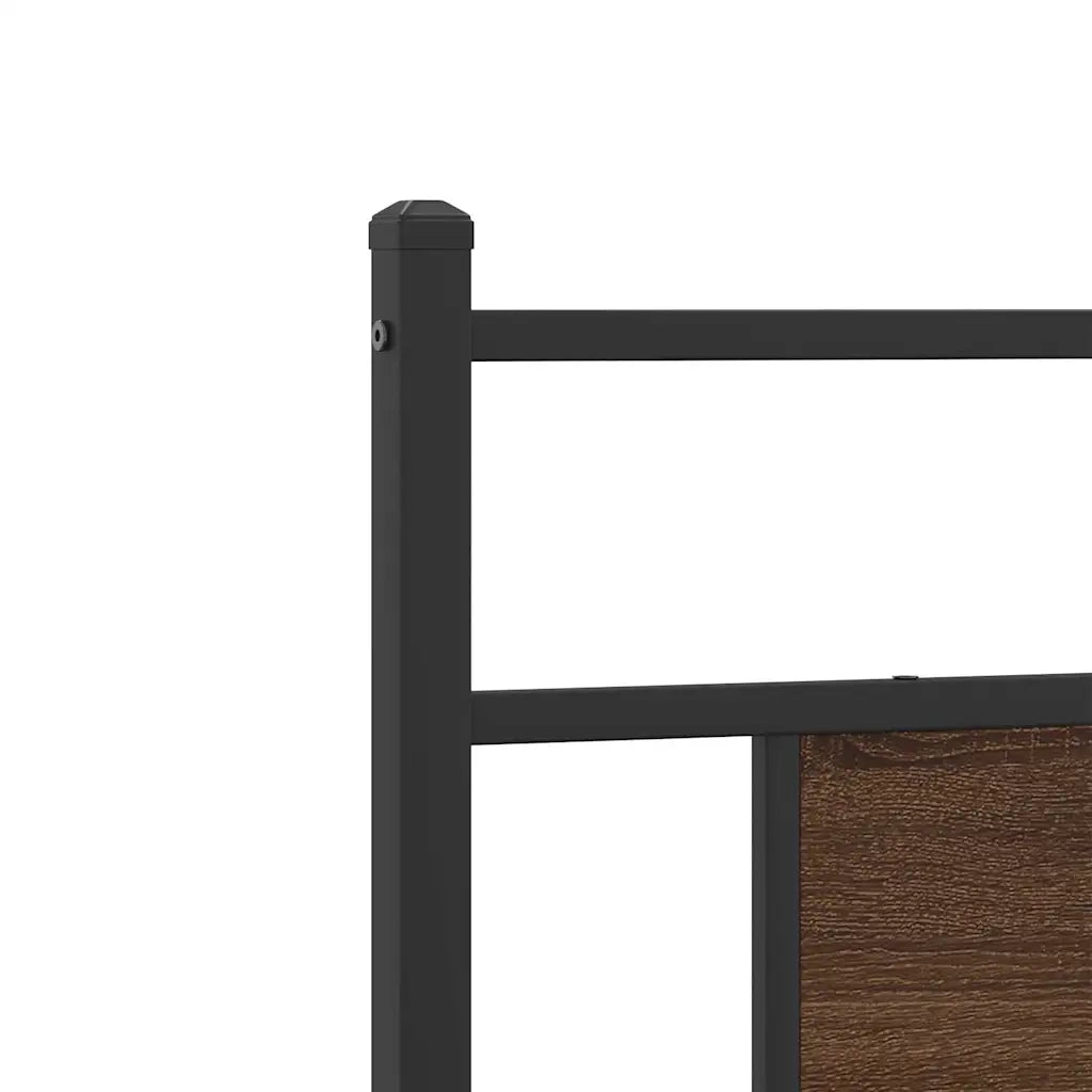 Testiera-Testata-Testiera Decorativa Rovere Marrone 75 cm in Legno Multistrato e Acciaio