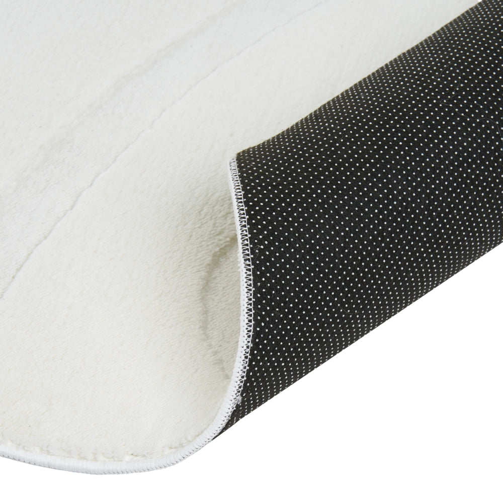 Tappeto da salotto rettangolare jacquard, 80 x 300 cm a pelo corto bianco sporco Stile Moderno