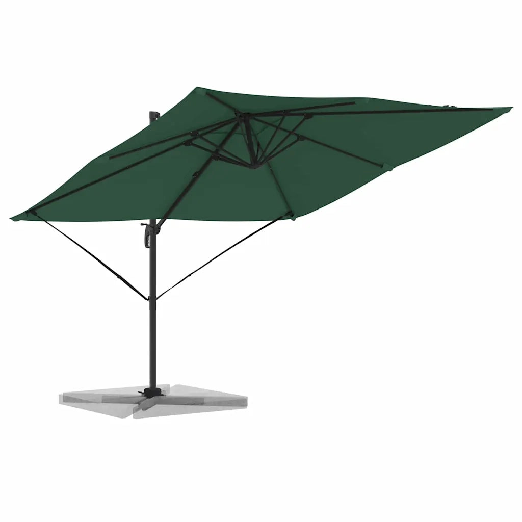 Parasole Roma-Ombrellone da giardino Verde 286 x 284 x 265 cm Alluminio e Poliestere