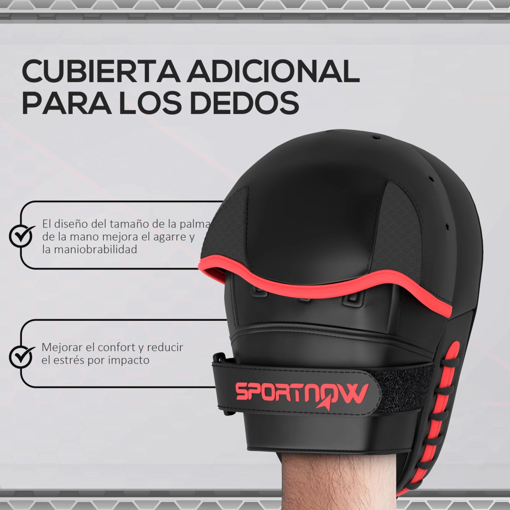 Manubri da Boxe Curvi per Allenamento Muay Thai MMA ¨C Zephmum ¨C Nero