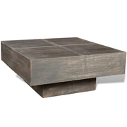Tavolino Marrone Scuro Quadrato in Legno Massello di Mango  cod mxl 16557