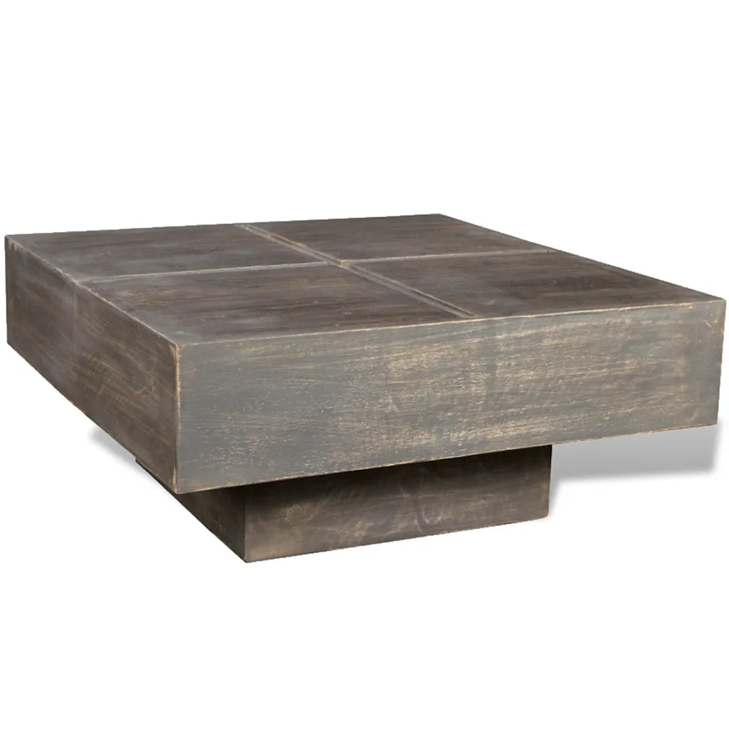 Tavolino Marrone Scuro Quadrato in Legno Massello di Mango  cod mxl 16557