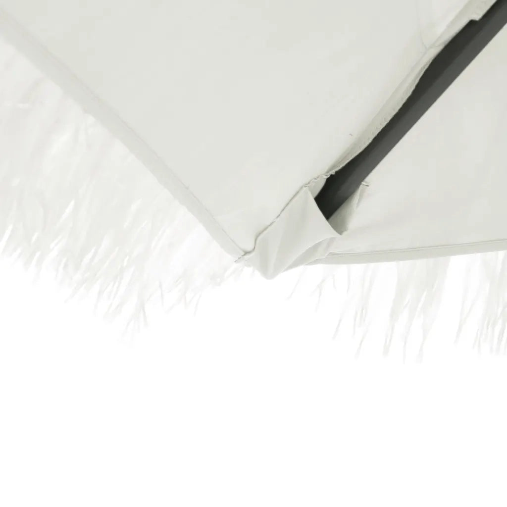 Ombrellone Giardino-Ombrello da Balcone con Palo in Acciaio Bianco 288x288x225 cm
