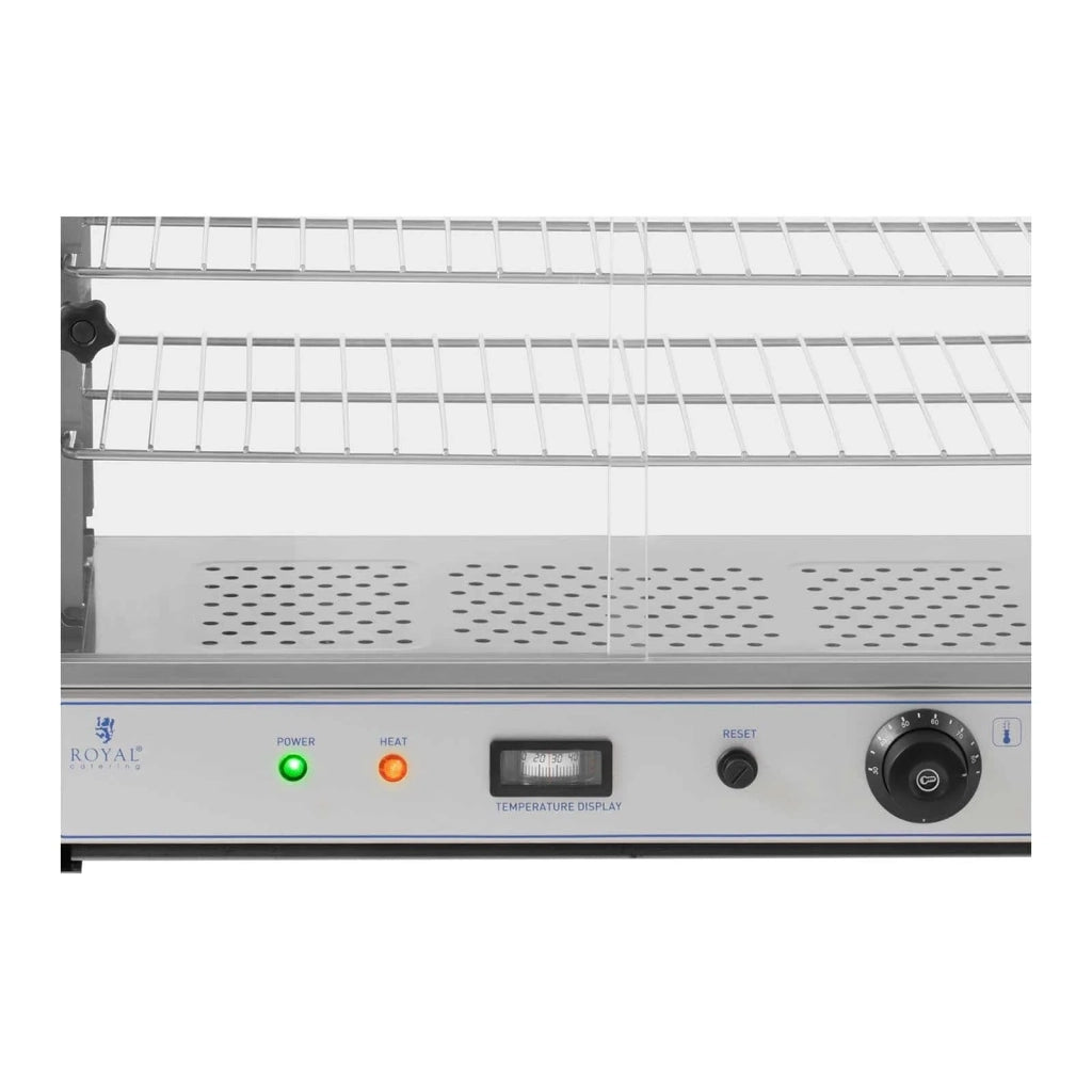 Vetrina riscaldata/scaldavivande (1000 watt 30-85°C 3 ripiani da 56,6 x 30 cm) 14_0004360