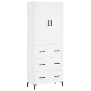 Credenza | Madia | Buffet da pranzo | Armadio da pranzo Bianca 69,5x34x180 cm in Legno Multistrato