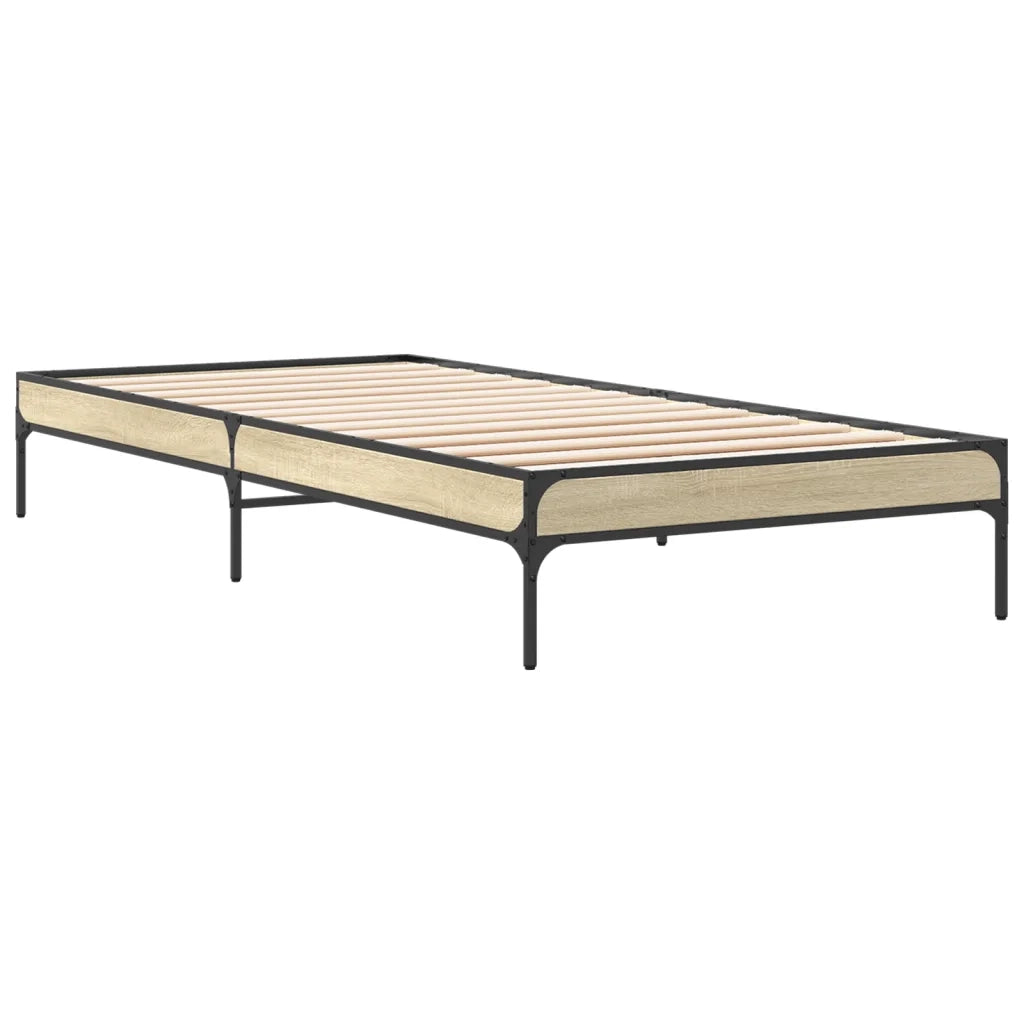Giroletto Rovere Sonoma 90x200 cm Legno Multistrato e Metallo