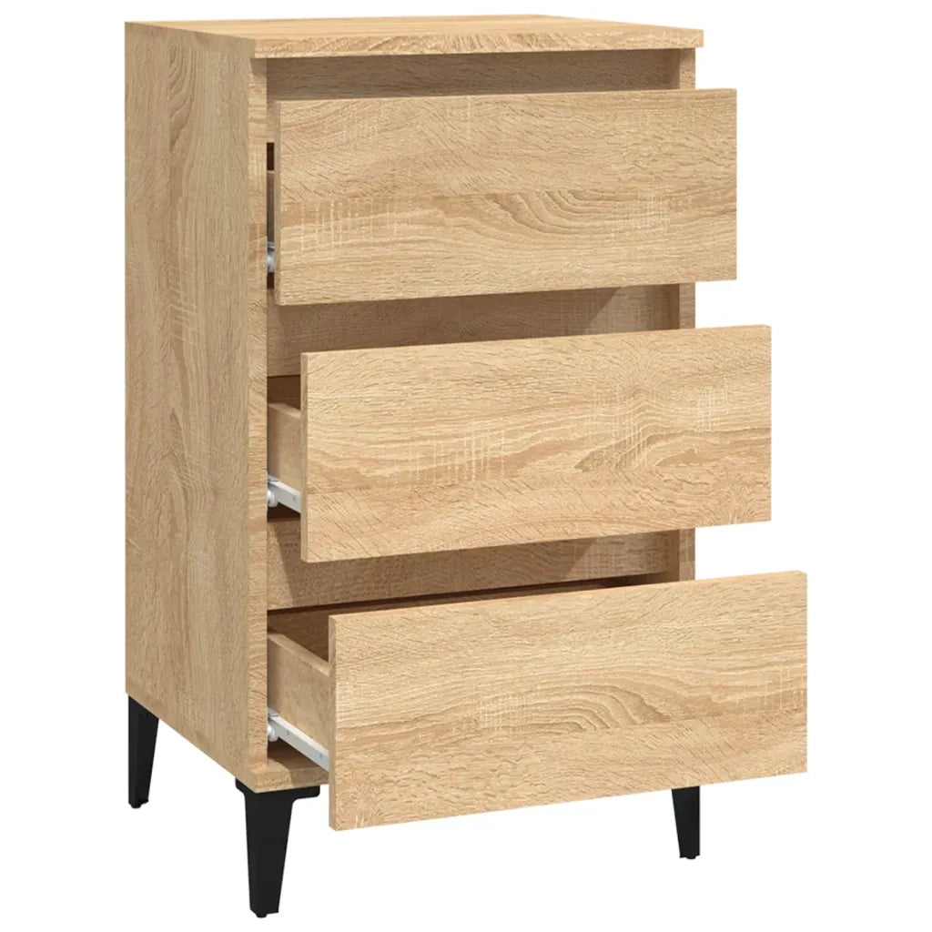Comodino | Armadio da Notte | Mobiletto da notte Rovere Sonoma 40x35x70 cm in Legno Multistrato