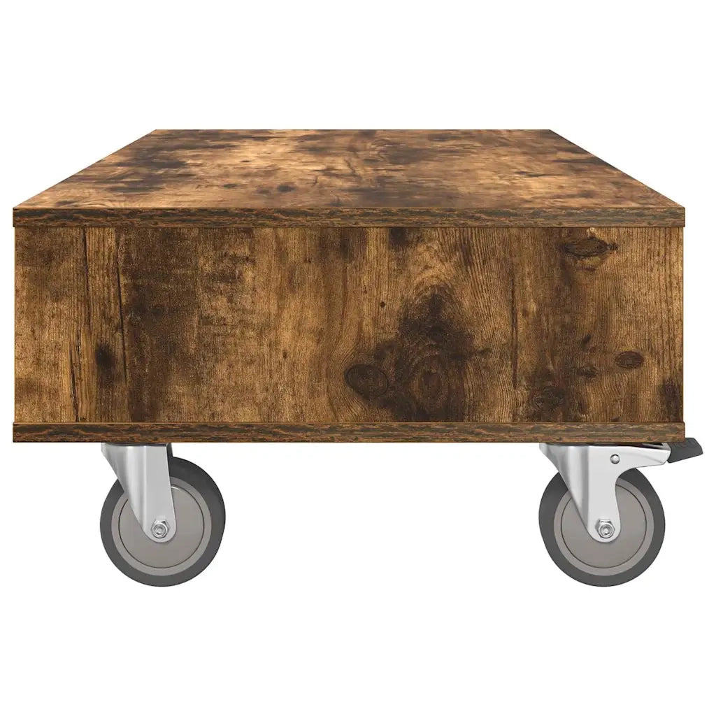 Tavolino con Ruote Rovere fumé 90 x 50 x 30 cm 891020