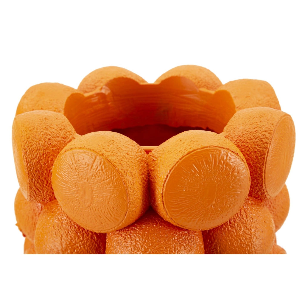Vaso Decorativo Arance, Arancione, Poliresina, 19x19x28 cm