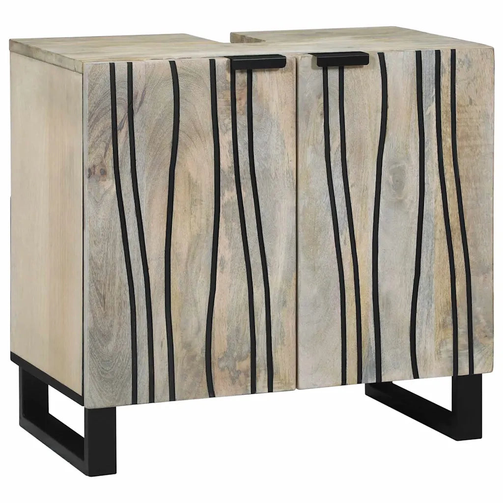 Set di mobili per il bagno 3 pcs Bianco Legno multistrato