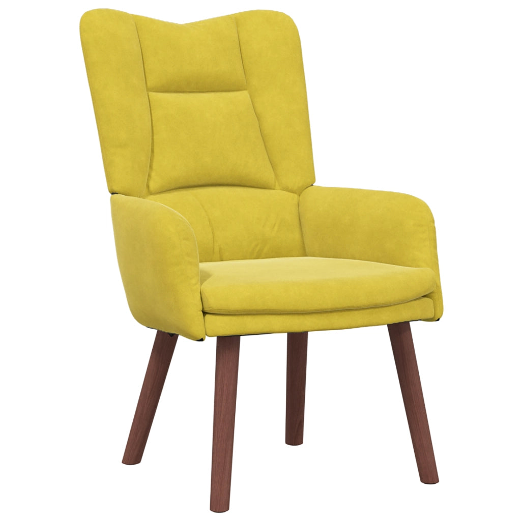 Poltrona Rilassante in Velluto Giallo