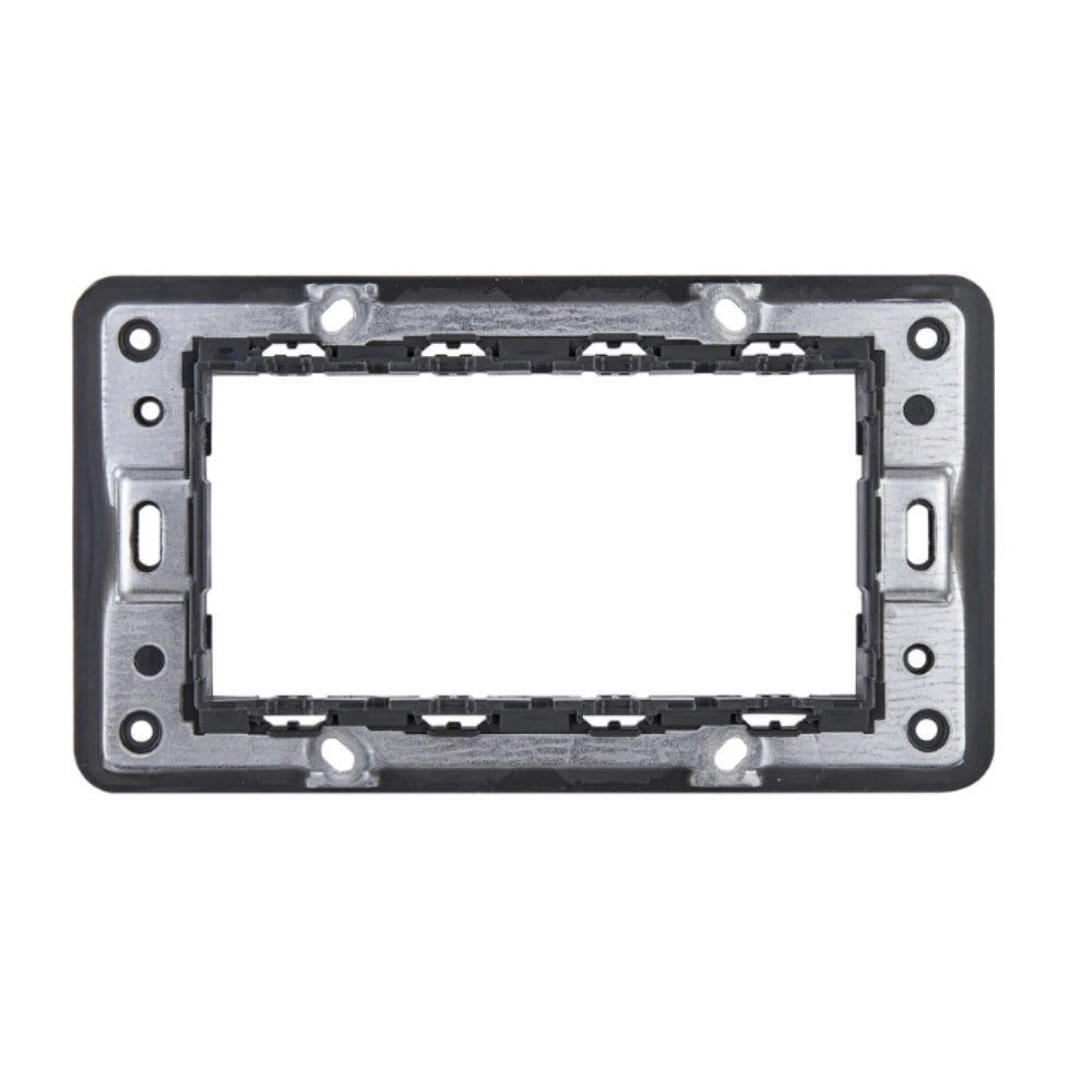 Vimar serie eikon supporto con viti plurimodulo installazione sicura e stabile *** numero posti 4 moduli, confezione 1