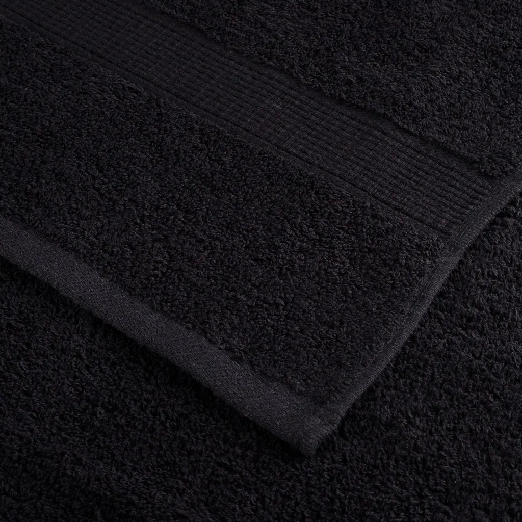vidaXL Asciugamani SOLUND 10 pz Neri 100x200 cm 600 g/m²