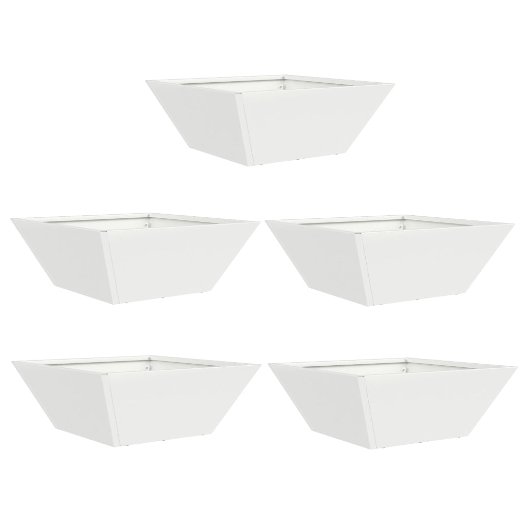Set di Vasi in Plastica Bianco Plastica 40 x 40 x 15 cm