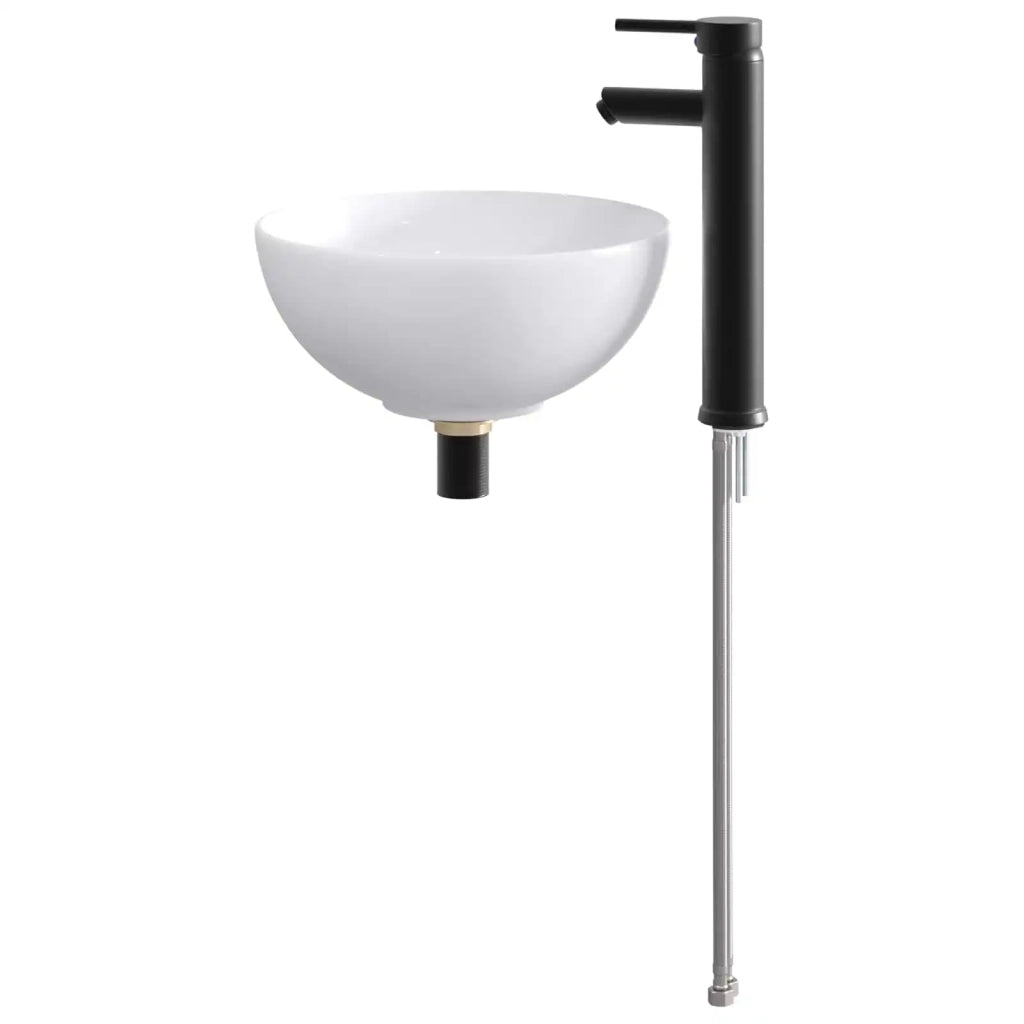 Lavabo da bagno Nero Opaco 32 x 32 x 13 cm Metallo 890243