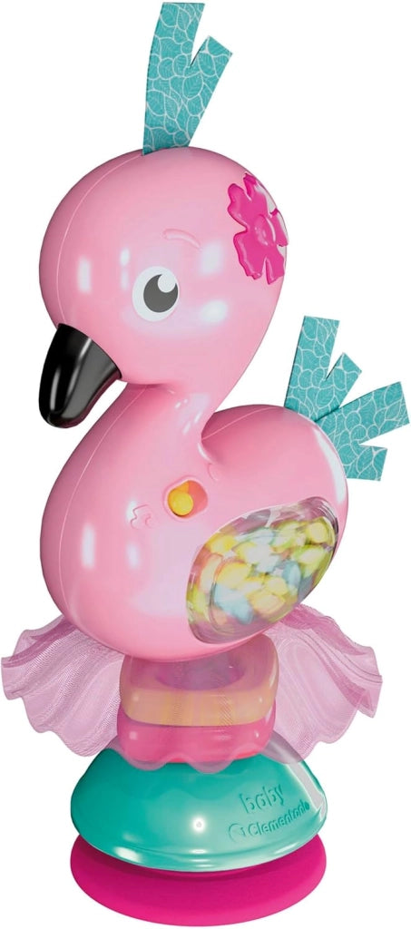Fancy Flamingo, Sonaglino Interattivo Fenicottero con Melodie, Bambini 3 Mesi+, Sonaglio con Palline, Effetti Sonori e V
