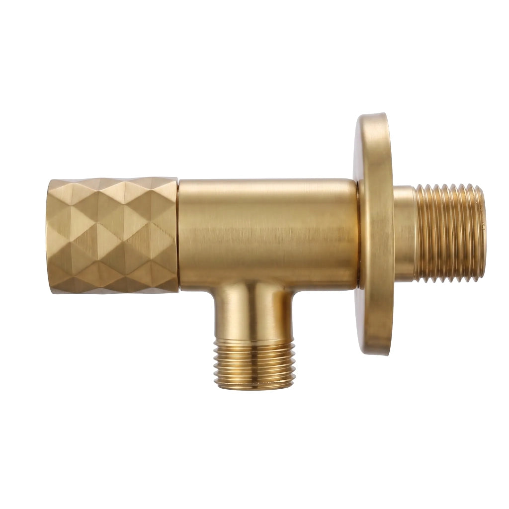 Valvola Ad Angolo Diamond 03 1/2" X 3/8" Brush Gold