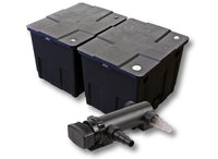 set per laghetti filtro a 2 camere 60000lchiarificatore UVC serie 3 da 18W