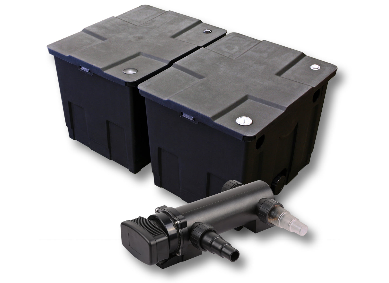 set per laghetti filtro a 2 camere 60000lchiarificatore UVC serie 3 da 18W