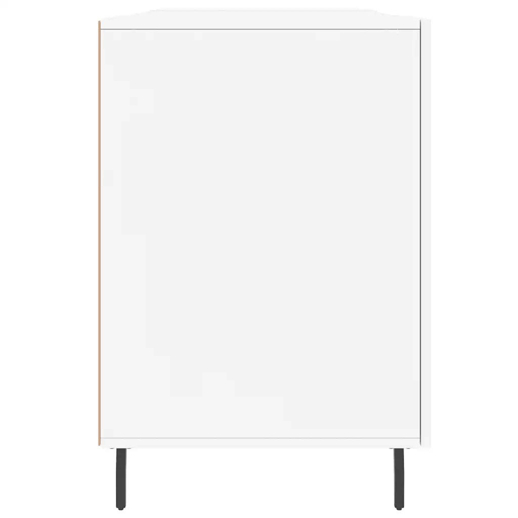 Scrivania Bianca 140x50x75 cm in Legno Multistrato 829564