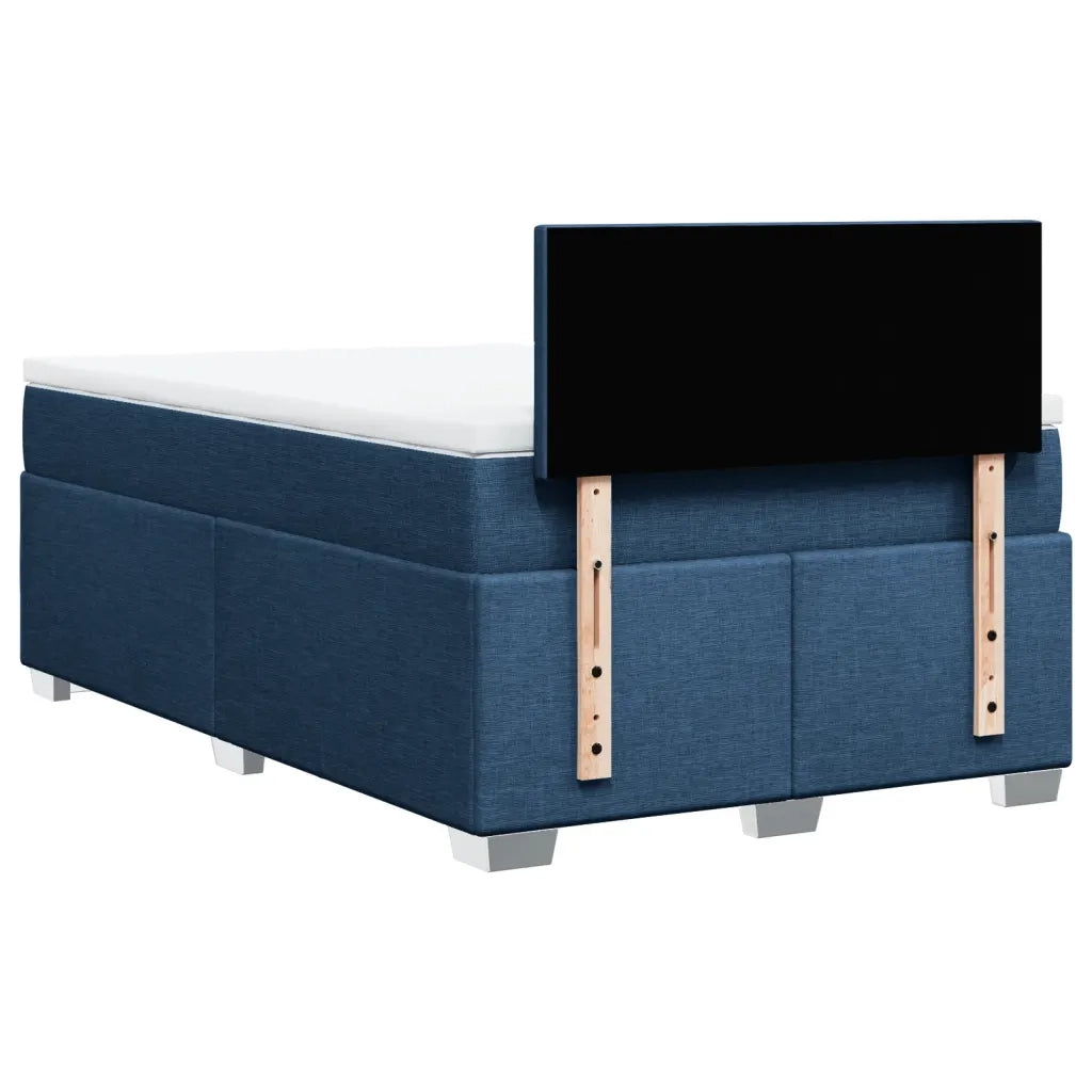 Giroletto a Molle con Materasso Blu 120x200 cm in Tessuto