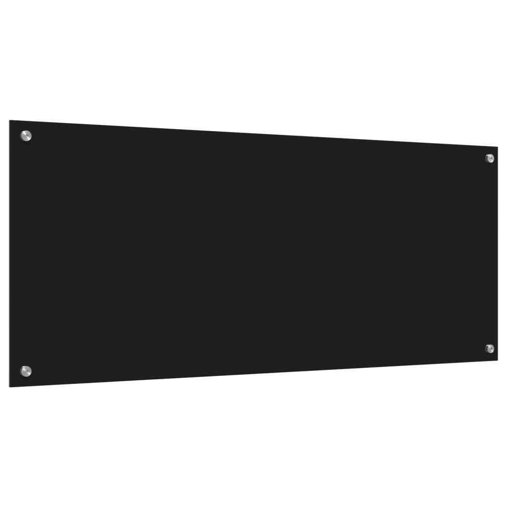 Retro cucina Nera 120x50x0.6 cm Vetro temperato
