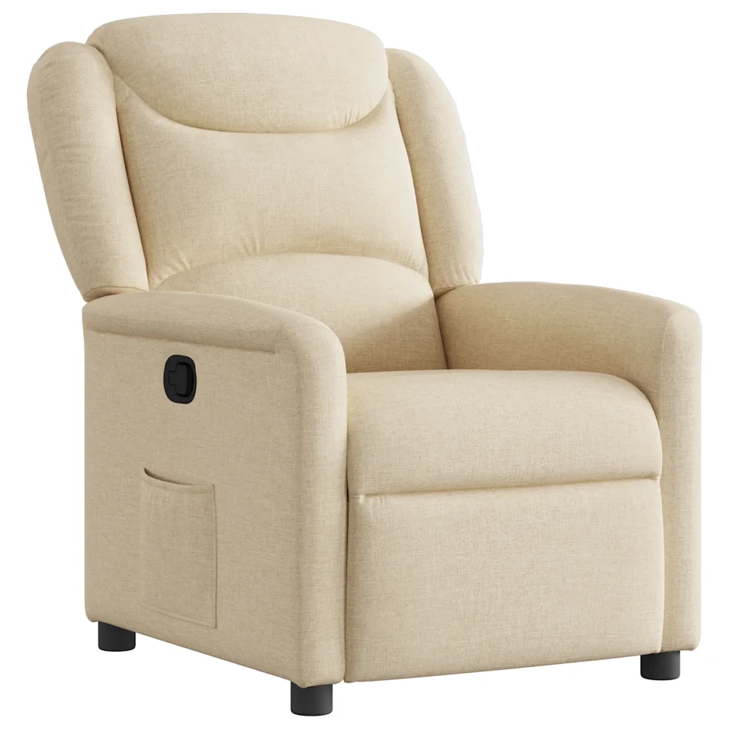 Divano Sedia-Poltrona Reclinabile in Tessuto Crema 352179