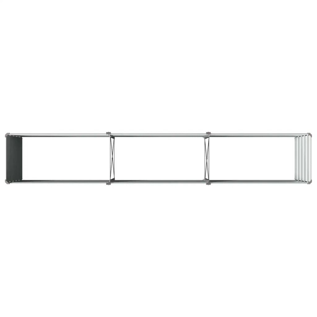 Letto rialzato da giardino Grigio 240 x 40 x 55 cm 8006255