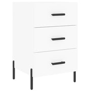 Comodino | Armadio da Notte | Mobiletto da notte Bianco 40x40x66 cm in Legno Multistrato