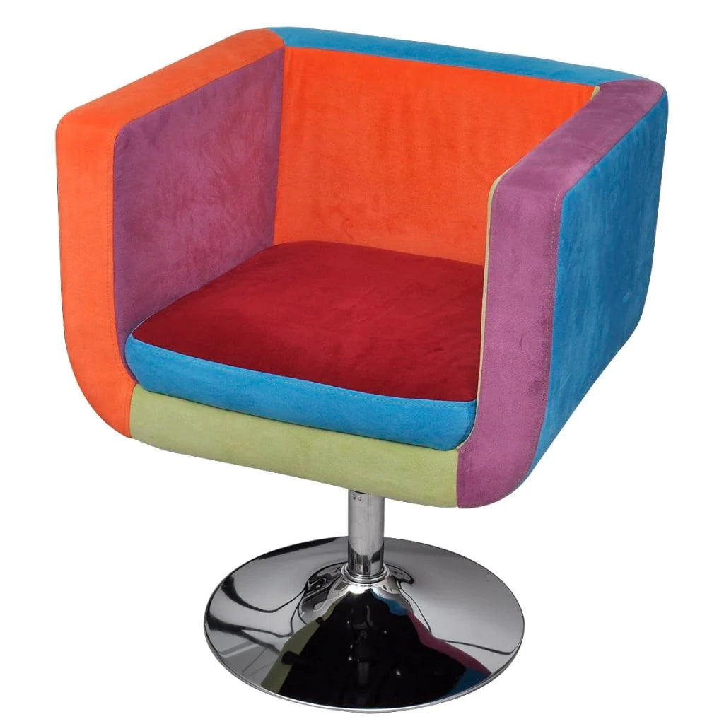 Poltroncina poltrona lounge design club divano da soggiorno con tessuto patchwork cubo 1102037/3