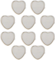 Punti di cucito in plastica da 10 pezzi - forma a cuore - per abbigliamento - per cucire o per maglia - decorativi - disegno robusto