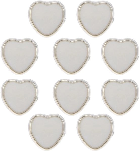 Punti di cucito in plastica da 10 pezzi - forma a cuore - per abbigliamento - per cucire o per maglia - decorativi - disegno robusto