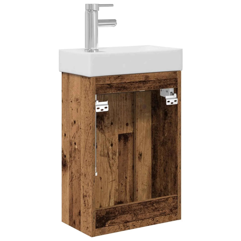 Mobile bagno con rubinetto Legno antico 40,5 x 22,5 x 62 cm
