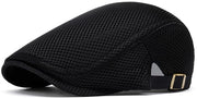 Cappello avanti, berretto, mesh estivo vuoto, unisex, protettivo e respirante, regolabile, nero