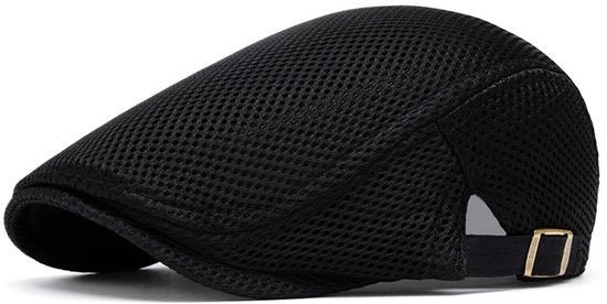 Cappello avanti, berretto, mesh estivo vuoto, unisex, protettivo e respirante, regolabile, nero