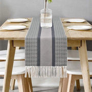 Tavolo operatore grigio, decorazione per tavolo moderna a geometrie cromatiche, anti-slip per tavolo da pranzo, party, buffet, 180 x 35 cm