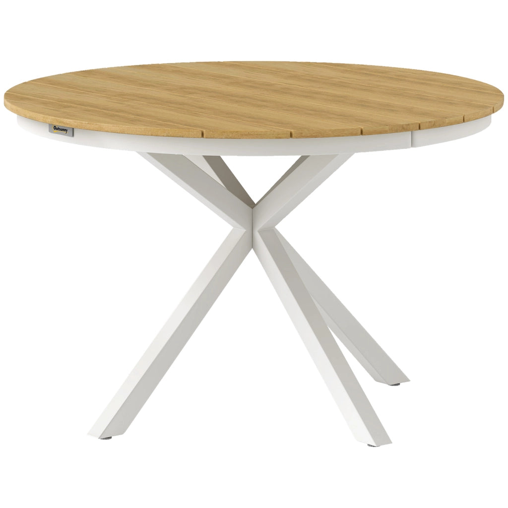 Tavolo da pranzo per giardino rotondo ¨C zephmum ¨C alluminio, 118 cm