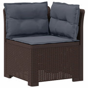 Divano da Giardino 6 Posti con Cuscini Aspetto Rattan PP 3444129