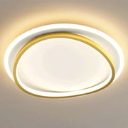 Trade Shop - Plafoniera Led 36w Cerchio Bianco Oro Moderno Soffitto Tonda Luce Naturale 71493 -