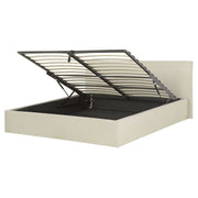 Struttura del letto Beige King Size 5 piedi Sollevare contenitore con testiera