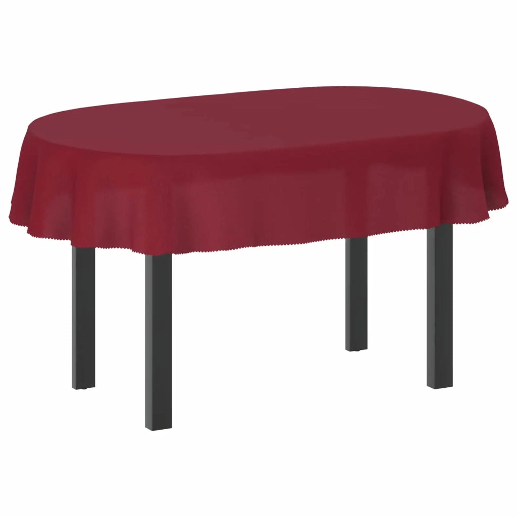 Tovaglia da Tavolo 5 pz Ovale Rosso Vino 160 x 220 cm 42040407