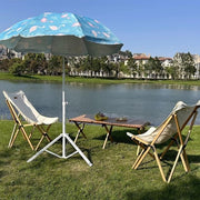 Parasole da spiaggia portatile con tasca - protezione UV UPF 50 e impermeabile al vento - per esterno e terrazzo