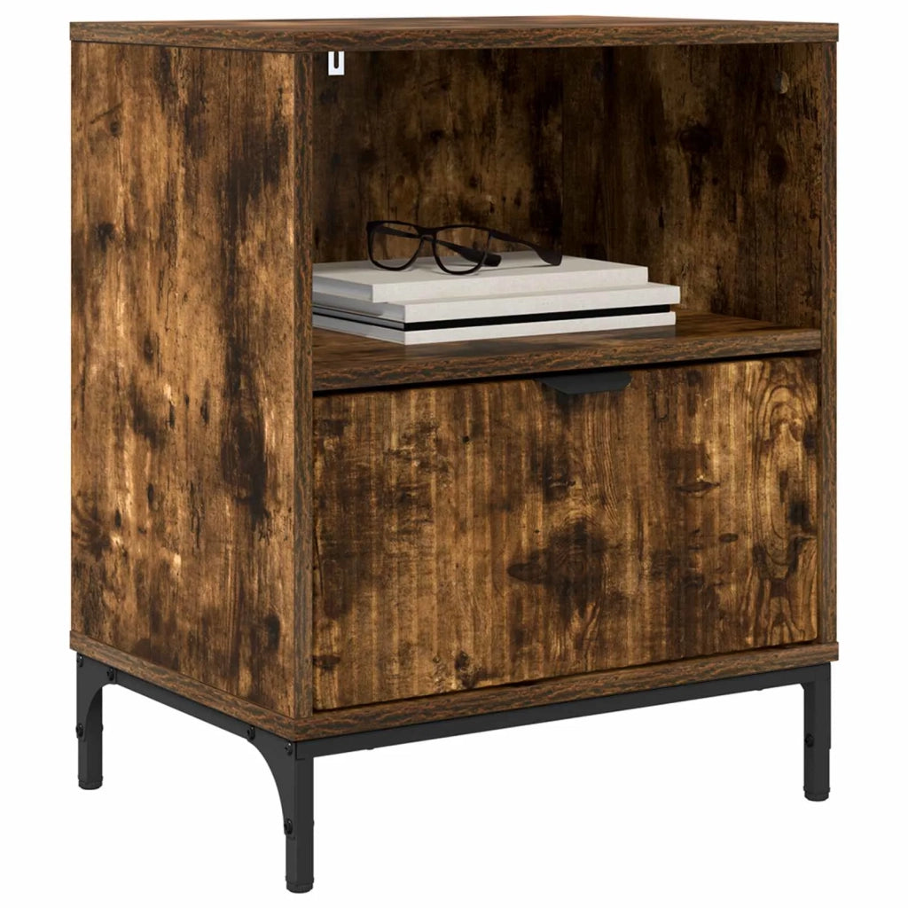 Armadio da Notte Rovere fumo 49 x 36 x 61 cm Legno multistrato 883484