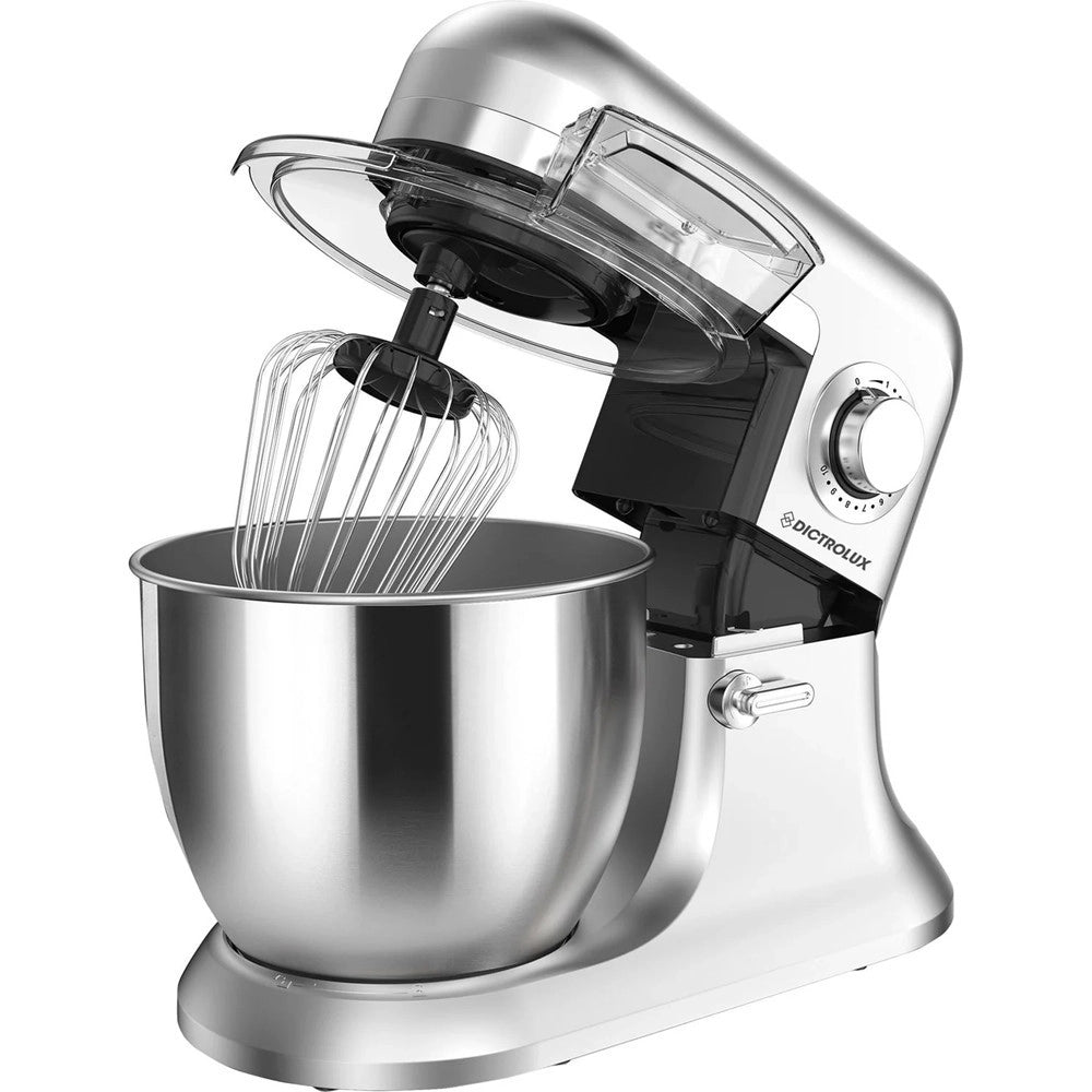 Trade Shop - Impastatrice Planetaria Multifunzione 10 Velocità 3 Fruste Ciotola 6,5lt 1600w Manopola Led -